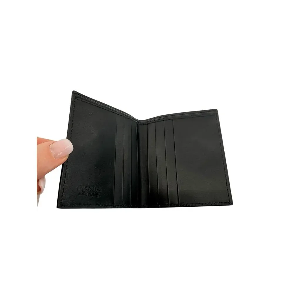 Prada Vitello Daino Triangolo Bifold Wallet